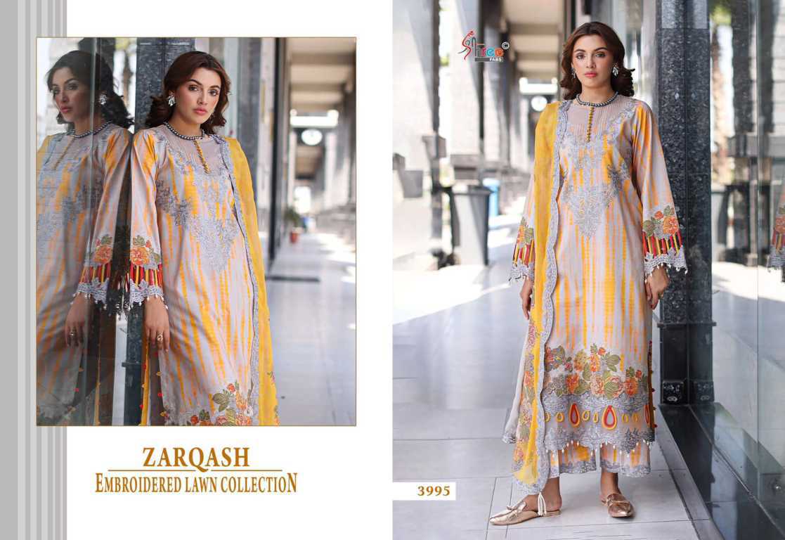 Shree Fabs Zarqash Embroidered Lawn Collection Chiffon Cotton Salwar Suit Catalog 6 Pcs (3) Shree Fabs Zarqash Embroidered Lawn Collection Chiffon Cotton Salwar Suit Catalog 6 Pcs - Image 4