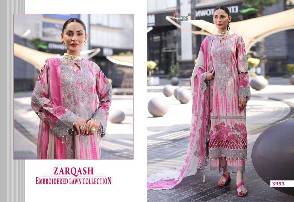 Shree Fabs Zarqash Embroidered Lawn Collection Chiffon Cotton Salwar Suit Catalog 6 Pcs (6) Shree Fabs Zarqash Embroidered Lawn Collection Chiffon Cotton Salwar Suit Catalog 6 Pcs - Image 7