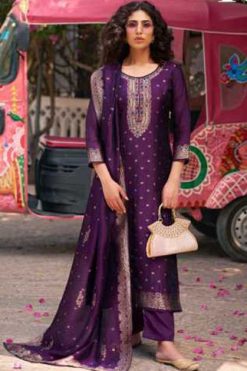 Triple Saptrang Vol 4 Silk Salwar Suit Catalog 6 Pcs