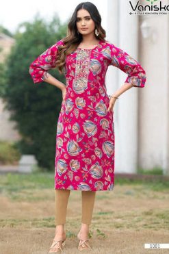 Vaniska Trendy Barlin Vol 1 Fancy Kurti Catalog 8 Pcs