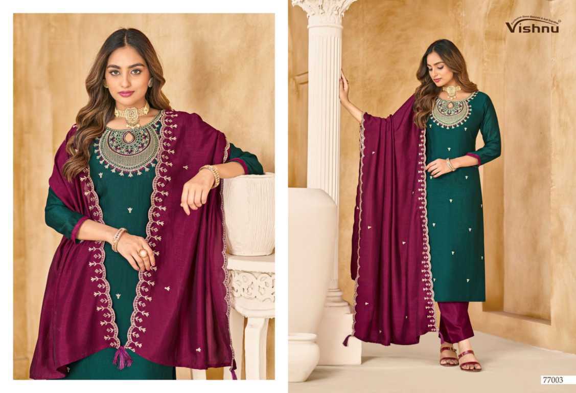 Vishnu Nazariya Silk Salwar Suit Catalog 12 Pcs (11) Vishnu Nazariya Silk Salwar Suit Catalog 12 Pcs - Image 12