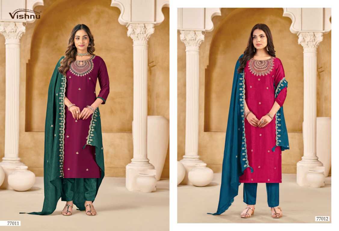 Vishnu Nazariya Silk Salwar Suit Catalog 12 Pcs (3) Vishnu Nazariya Silk Salwar Suit Catalog 12 Pcs - Image 4