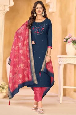 Vishnu Samrastha Chanderi Salwar Suit Catalog 12 Pcs