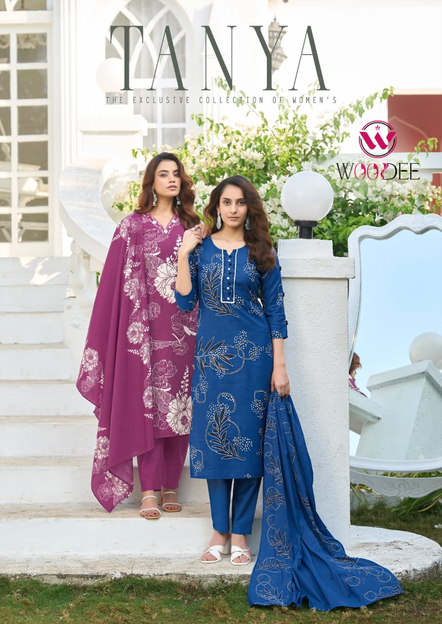 Woodee Tanya Kurti with Dupatta Bottom Viscose Catalog 6 Pcs (1) Woodee Tanya Kurti with Dupatta Bottom Viscose Catalog 6 Pcs - Image 2