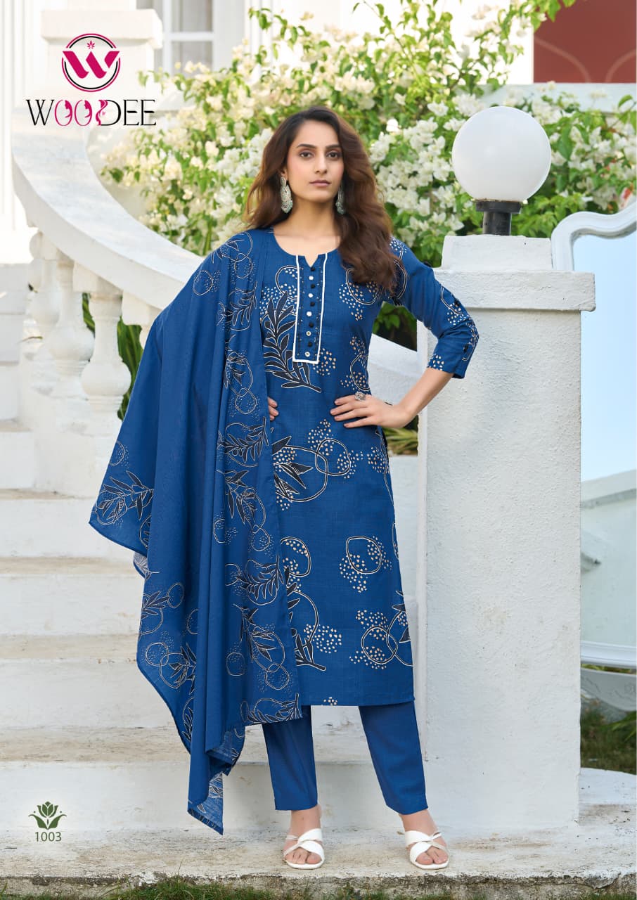 Woodee Tanya Kurti with Dupatta Bottom Viscose Catalog 6 Pcs (7) Woodee Tanya Kurti with Dupatta Bottom Viscose Catalog 6 Pcs - Image 7