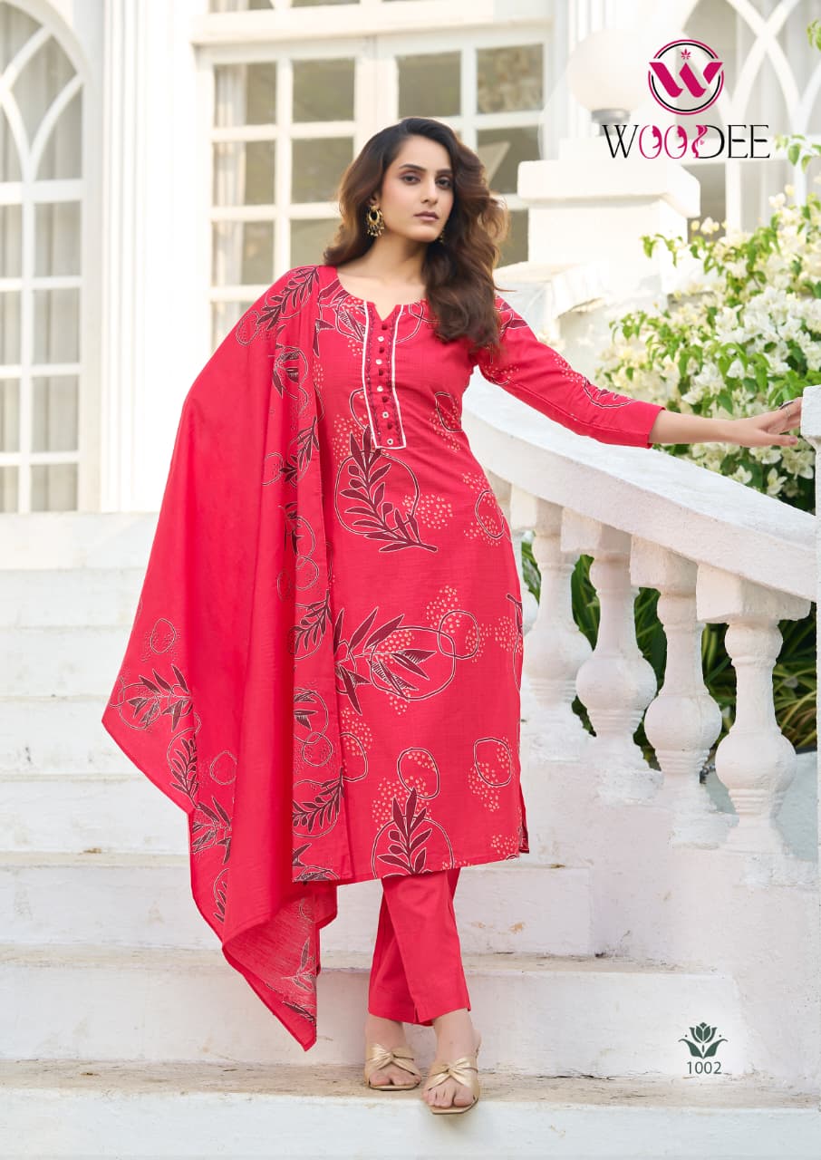 Woodee Tanya Kurti with Dupatta Bottom Viscose Catalog 6 Pcs (8) Woodee Tanya Kurti with Dupatta Bottom Viscose Catalog 6 Pcs - Image 8