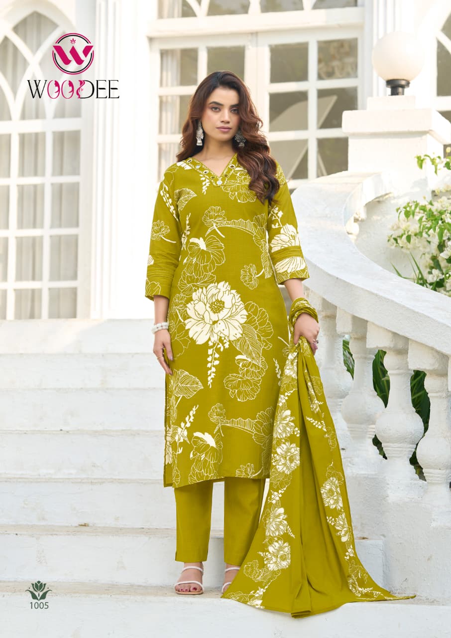 Woodee Tanya Kurti with Dupatta Bottom Viscose Catalog 6 Pcs (9) Woodee Tanya Kurti with Dupatta Bottom Viscose Catalog 6 Pcs - Image 9