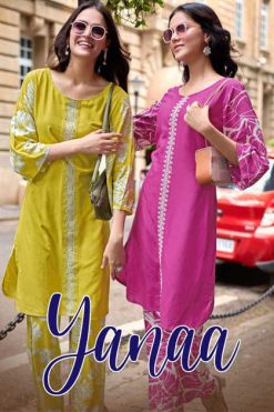 Wooglee Yanaa Rayon Kurti with Bottom Catalog 6 Pcs