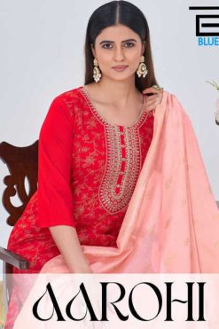 Blue Hills Aarohi Kurti with Dupatta Bottom Rayon Catalog 4 Pcs