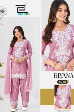 Blue Hills Riyana Kurti with Dupatta Bottom Rayon Catalog 4 Pcs