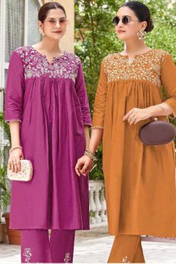 Kadlee Morpankh Rayon Kurti with Bottom Catalog 6 Pcs