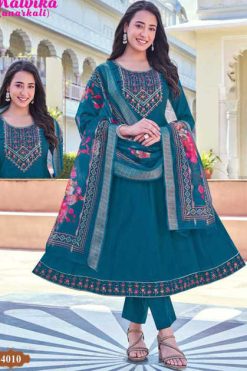 Kavya Malvika Vol 4 Anarkali Silk Readymade Suit Catalog 10 Pcs