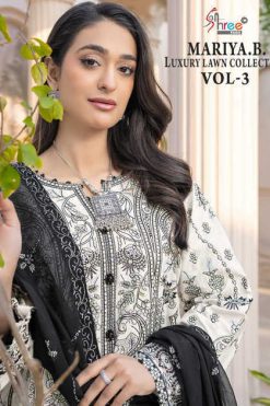 Shree Fabs Mariya B Luxury Lawn Collection Vol 3 Kota Cotton Salwar Suit Catalog 6 Pcs