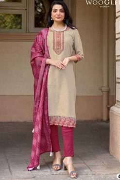 Wooglee Sagaai Vol 3 Kurti with Dupatta Bottom Viscose Catalog 6 Pcs