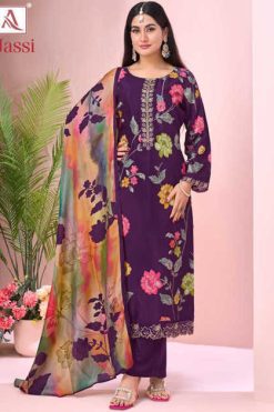 Alok Jassi Viscose Salwar Suit Catalog 4 Pcs