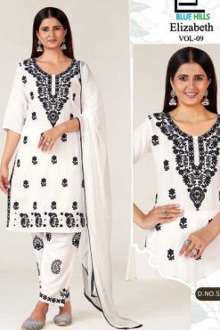 Blue Hills Elizabeth Vol 9 Kurti with Dupatta Bottom Rayon Catalog 4 Pcs