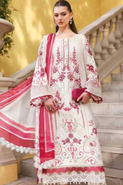Deepsy Maria B Premium Embroidered Vol 4 Chiffon Cotton Salwar Suit Catalog 6 Pcs