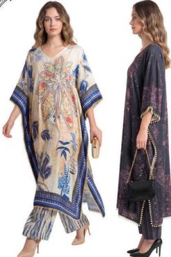 Jisha Kaftan CO ORD Set with Value Addition Vol 6 Silk Wholesale Catalog 6 Pcs