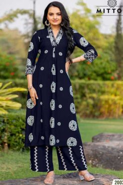 Mittoo Vitara Rayon Kurti with Bottom Catalog 5 Pcs