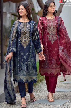 Riaz Arts Bin Saeed by Mumtaz Arts Cotton Salwar Suit Catalog 6 Pcs