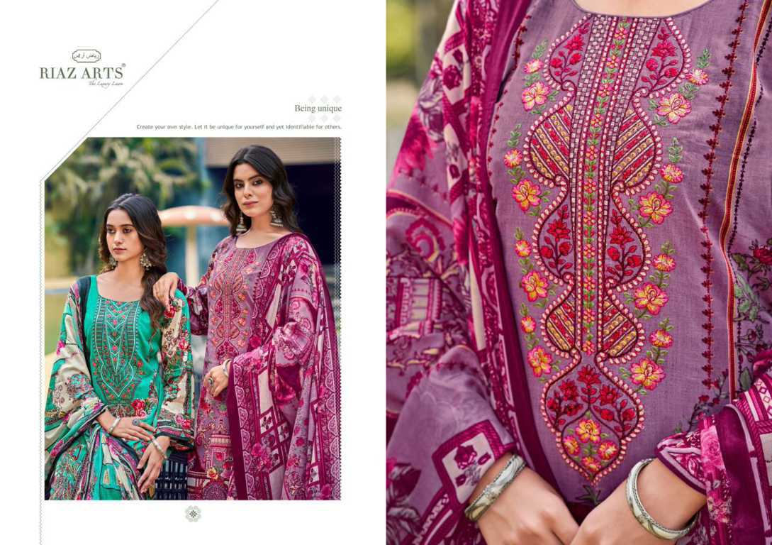 Riaz Arts Musafir Vol 37 by Mumtaz Arts Lawn Salwar Suit Catalog 6 Pcs (2) Riaz Arts Musafir Vol 37 by Mumtaz Arts Lawn Salwar Suit Catalog 6 Pcs - Image 3