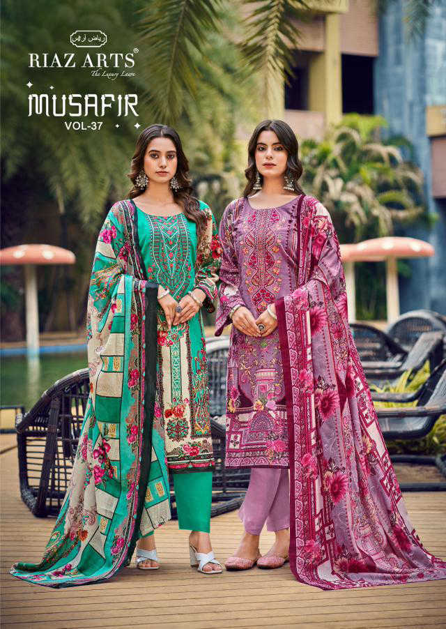Riaz Arts Musafir Vol 37 by Mumtaz Arts Lawn Salwar Suit Catalog 6 Pcs (8) Riaz Arts Musafir Vol 37 by Mumtaz Arts Lawn Salwar Suit Catalog 6 Pcs - Image 9