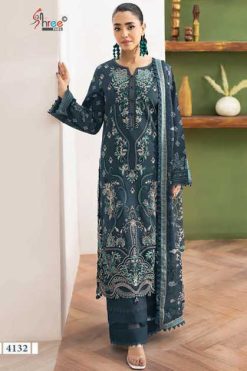 Shree Fabs Chevron Premium Collection Vol 15 Chiffon Cotton Salwar Suit Catalog 8 Pcs