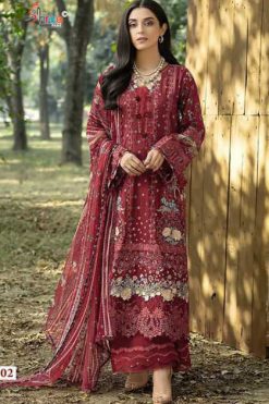 Shree Fabs Elaf Luxury Lawn Collection Vol 1 Chiffon Cotton Salwar Suit Catalog 8 Pcs