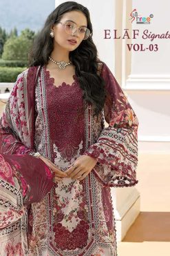 Shree Fabs Elaf Signature Vol 3 Chiffon Cotton Salwar Suit Catalog 8 Pcs