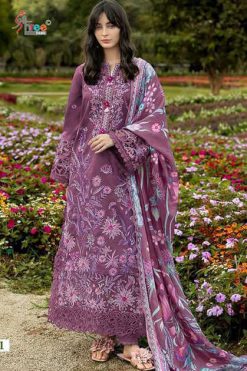 Shree Fabs Ombre Lawn Collection 26 Vol 10 Chiffon Cotton Salwar Suit Catalog 6 Pcs