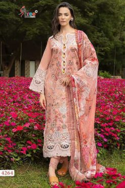 Shree Fabs Ombre Lawn Collection 26 Vol 21 Chiffon Cotton Salwar Suit Catalog 6 Pcs