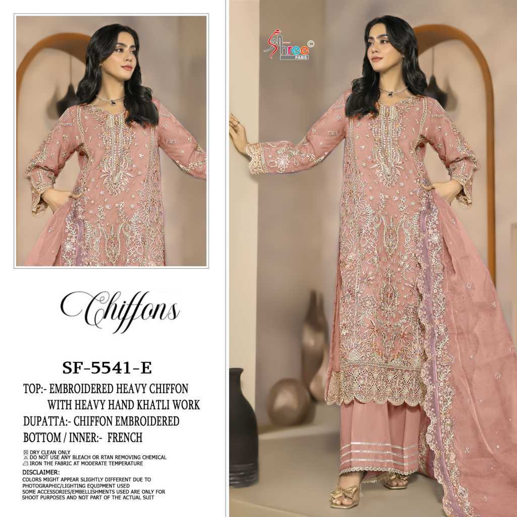 Shree Fabs SF 5541 Color Chiffon Salwar Suit Catalog 4 Pcs (1) Shree Fabs SF 5541 Color Chiffon Salwar Suit Catalog 4 Pcs - Image 2