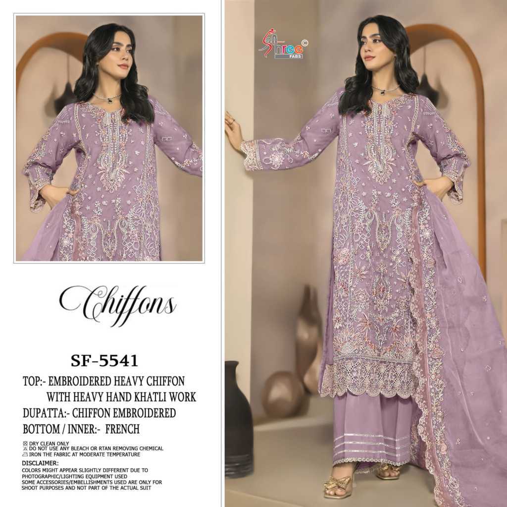 Shree Fabs SF 5541 Color Chiffon Salwar Suit Catalog 4 Pcs (4) Shree Fabs SF 5541 Color Chiffon Salwar Suit Catalog 4 Pcs - Image 5