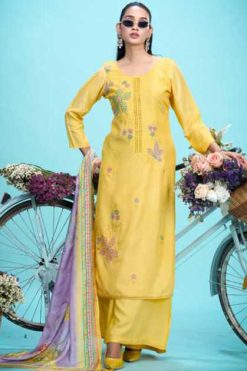 Triple Rukmani Muslin Salwar Suit Catalog 4 Pcs