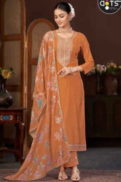 Triple Shree Muslin Salwar Suit Catalog 4 Pcs
