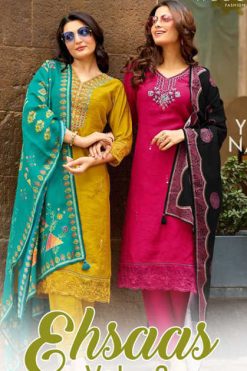 Wooglee Ehsaas Vol 2 Kurti with Dupatta Bottom Viscose Catalog 6 Pcs