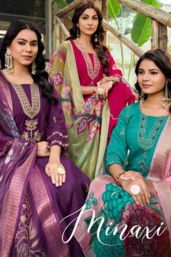 Girnar Minaxi Vol 1 Kurti with Dupatta Bottom Fancy Catalog 8 Pcs