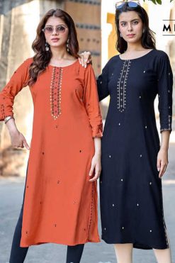 Mittoo Haya Rayon Kurti Catalog 6 Pcs