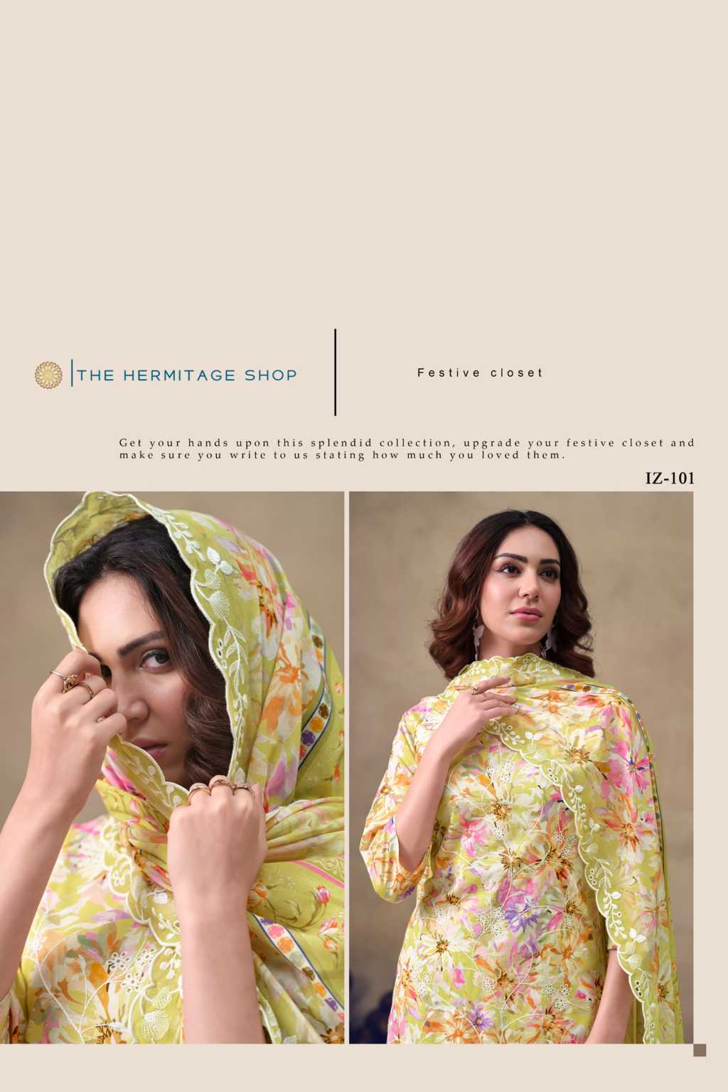 The Heritage Shop Iznik Cotton Salwar Suit Catalog 4 Pcs (2) The Heritage Shop Iznik Cotton Salwar Suit Catalog 4 Pcs - Image 3