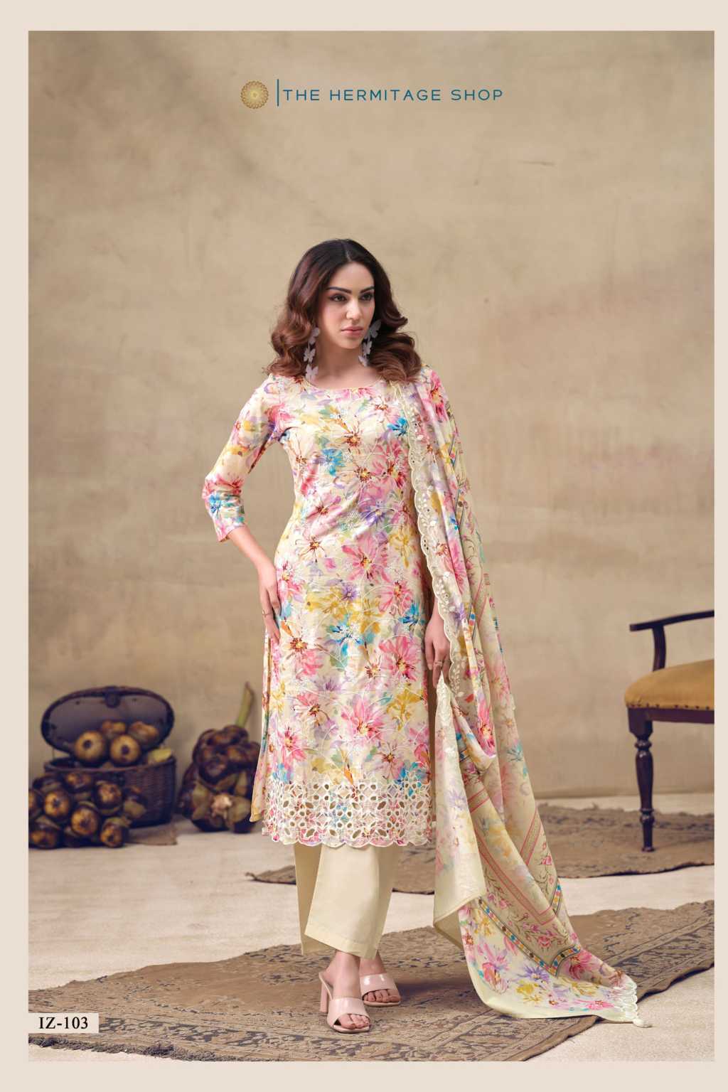 The Heritage Shop Iznik Cotton Salwar Suit Catalog 4 Pcs (4) The Heritage Shop Iznik Cotton Salwar Suit Catalog 4 Pcs - Image 5
