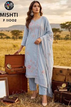 Triple Mishti Chanderi Salwar Suit Catalog 4 Pcs