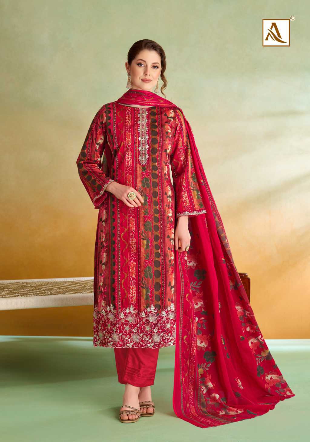 Alok Sitara Night Cotton Salwar Suit Catalog 6 Pcs (11) Alok Sitara Night Cotton Salwar Suit Catalog 6 Pcs - Image 12