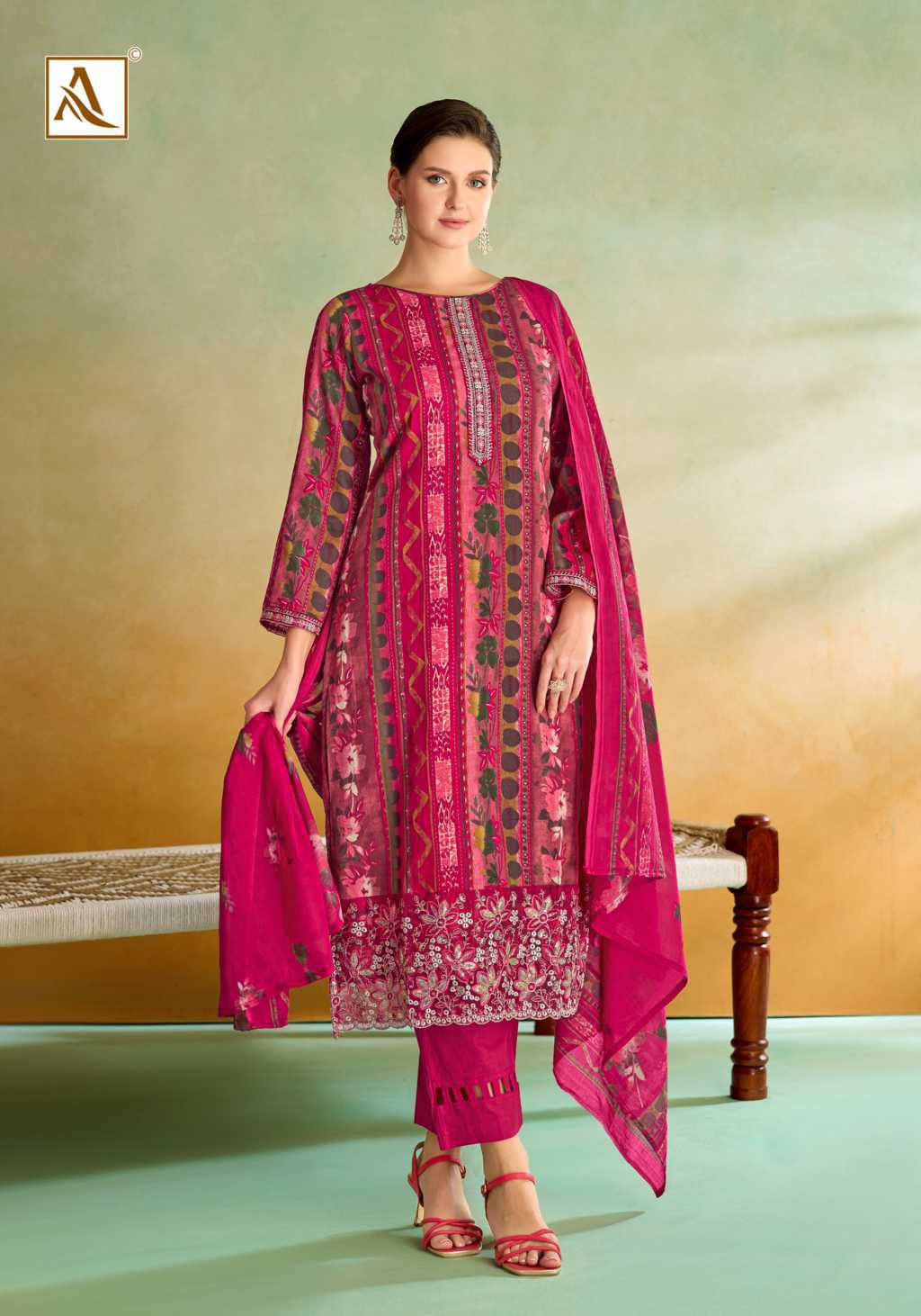 Alok Sitara Night Cotton Salwar Suit Catalog 6 Pcs (13) Alok Sitara Night Cotton Salwar Suit Catalog 6 Pcs - Image 14