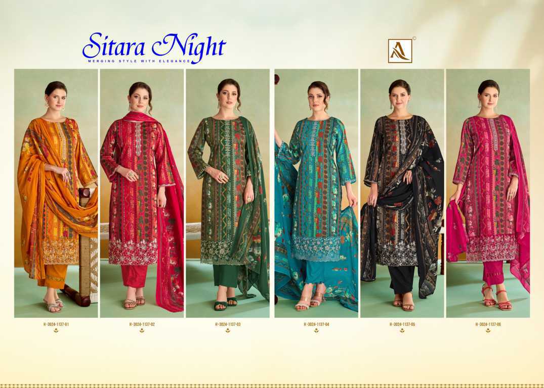 Alok Sitara Night Cotton Salwar Suit Catalog 6 Pcs (16) Alok Sitara Night Cotton Salwar Suit Catalog 6 Pcs - Image 17