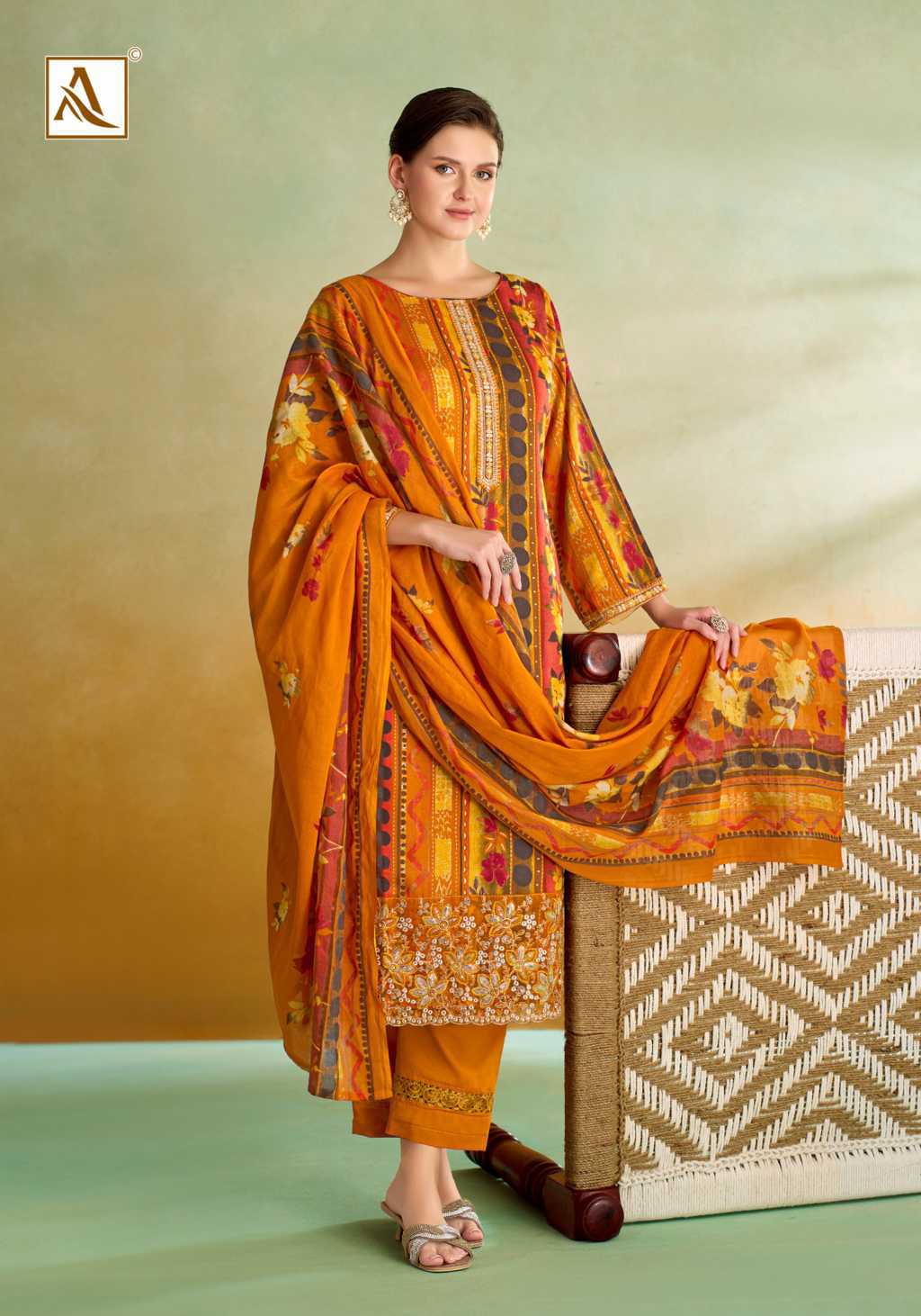 Alok Sitara Night Cotton Salwar Suit Catalog 6 Pcs (6) Alok Sitara Night Cotton Salwar Suit Catalog 6 Pcs - Image 7