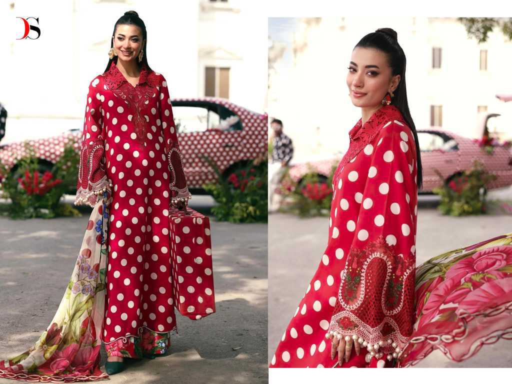 Deepsy Maria B M Print 25 Vol 7 Chiffon Cotton Salwar Suit Catalog 8 Pcs (14) Deepsy Maria B M Print 25 Vol 7 Chiffon Cotton Salwar Suit Catalog 8 Pcs - Image 15