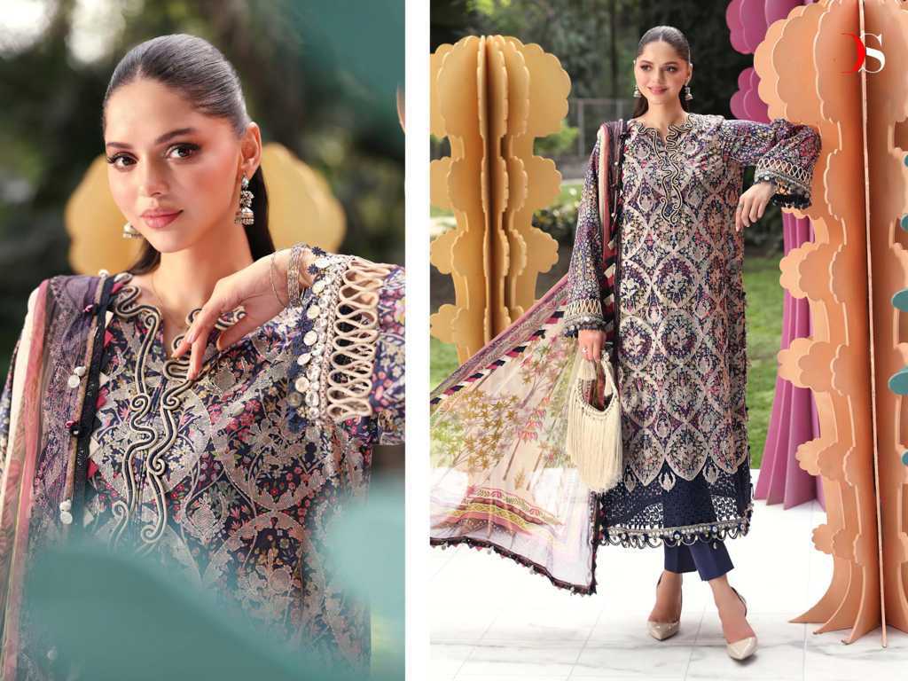 Deepsy Maria B M Print 25 Vol 7 Chiffon Cotton Salwar Suit Catalog 8 Pcs (5) Deepsy Maria B M Print 25 Vol 7 Chiffon Cotton Salwar Suit Catalog 8 Pcs - Image 6