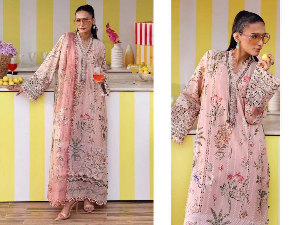 Deepsy Maria B M Print 25 Vol 7 Chiffon Cotton Salwar Suit Catalog 8 Pcs (8) Deepsy Maria B M Print 25 Vol 7 Chiffon Cotton Salwar Suit Catalog 8 Pcs - Image 9