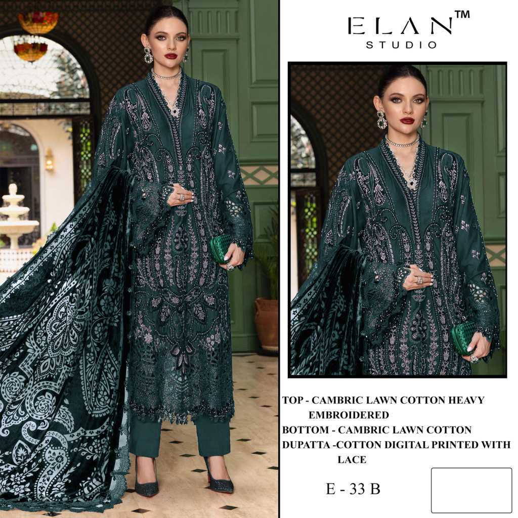 Elan Studio E 33 A-D Cotton Salwar Suit Catalog 4 Pcs (2) Elan Studio E 33 A-D Cotton Salwar Suit Catalog 4 Pcs - Image 3