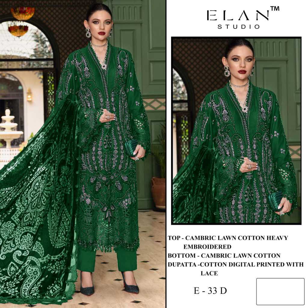 Elan Studio E 33 A-D Cotton Salwar Suit Catalog 4 Pcs (4) Elan Studio E 33 A-D Cotton Salwar Suit Catalog 4 Pcs - Image 5